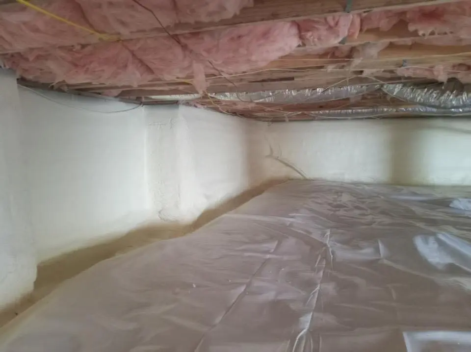 Crawl space encapsulation with closed-cell spray foam for Attic Insulation in El Cajon